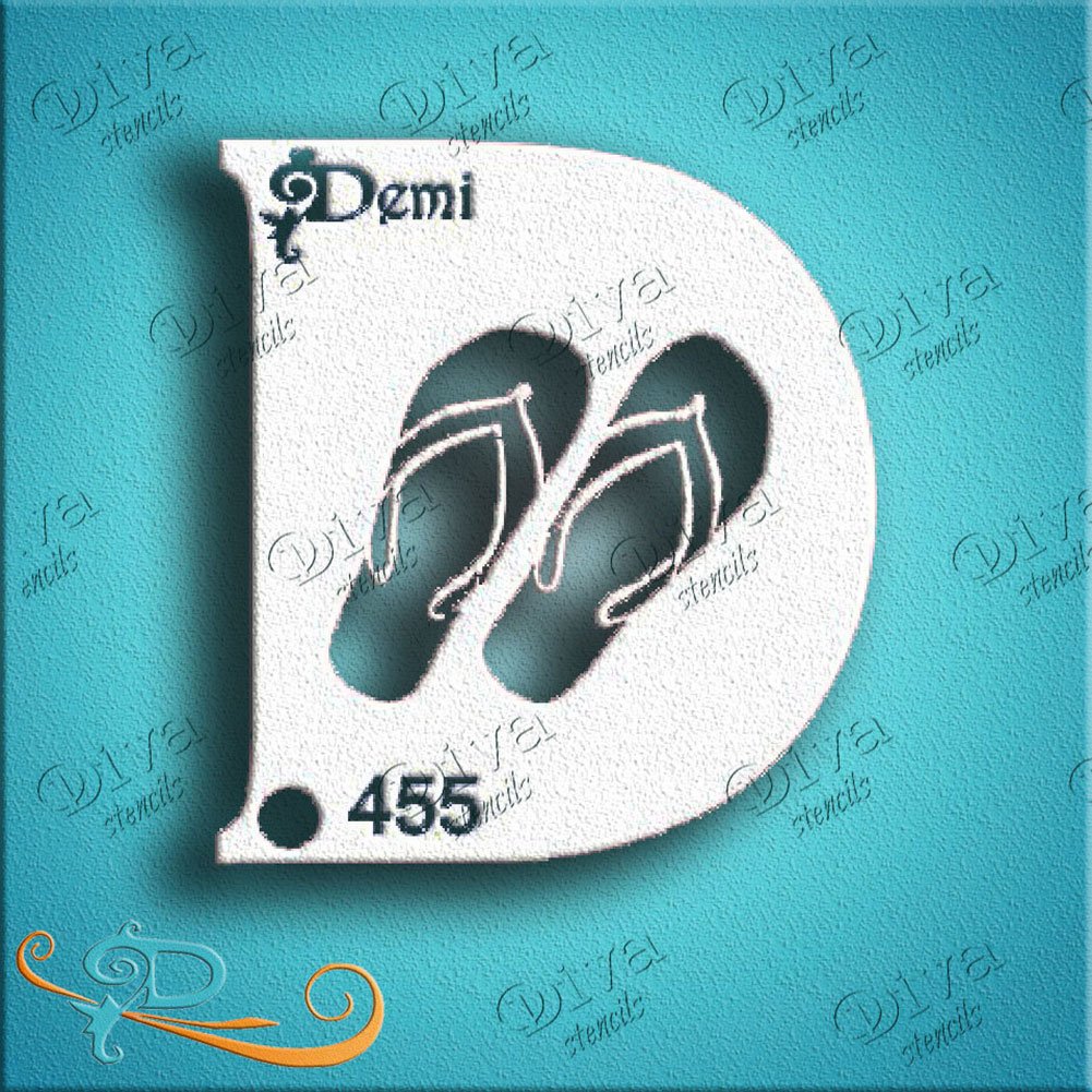 Diva Face Painting Stencil - Demi Flip Flop