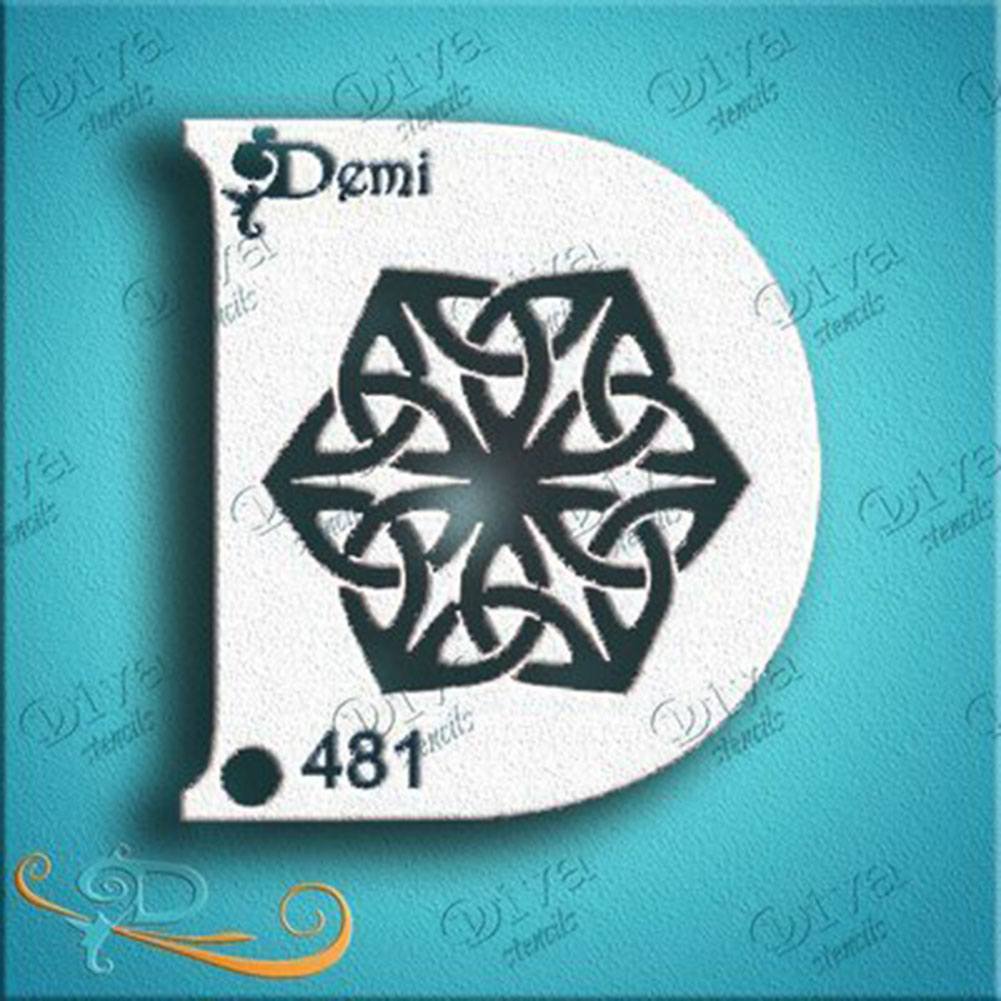 Diva Face Painting Stencil - Demi Shamrock 1