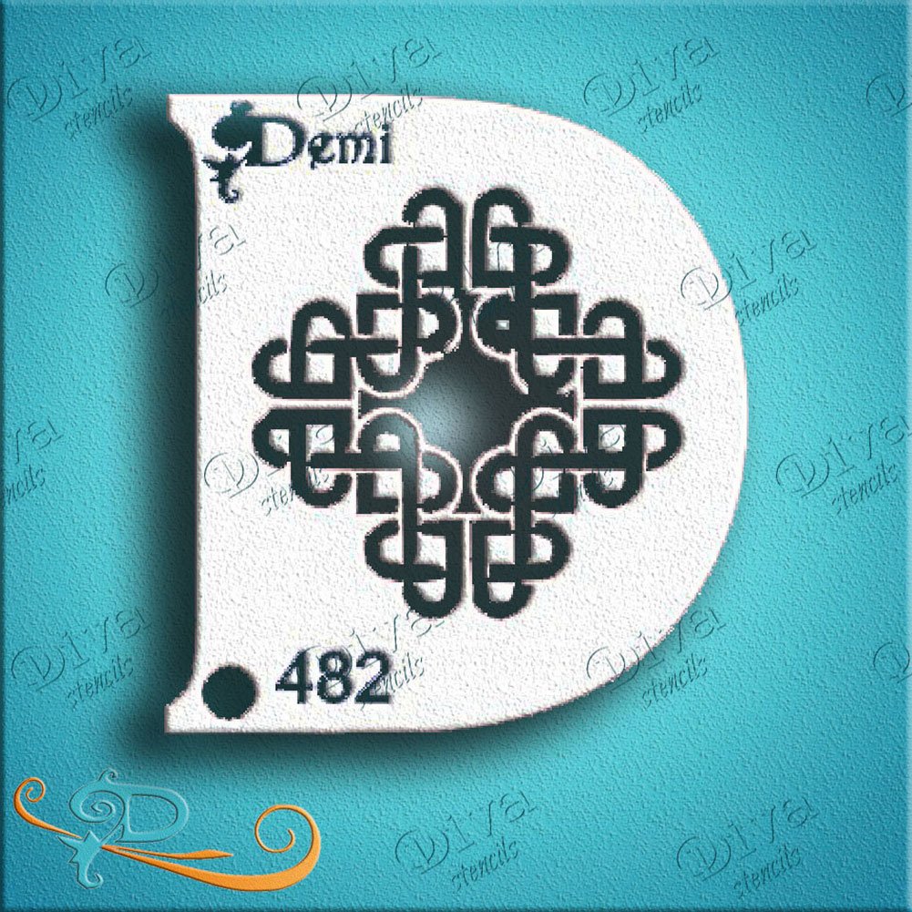 Diva Face Painting Stencil - Demi Shamrock 2