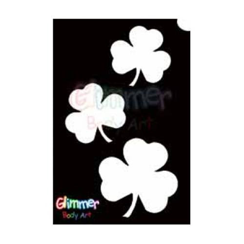 Glimmer Body Art Glitter Tattoo Stencils - Shamrocks (5/pack)