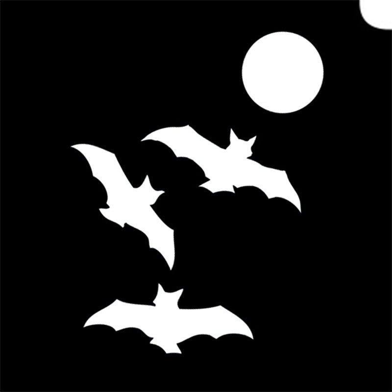 Glimmer Body Art Glitter Tattoo Stencils - Bats (5/pack)