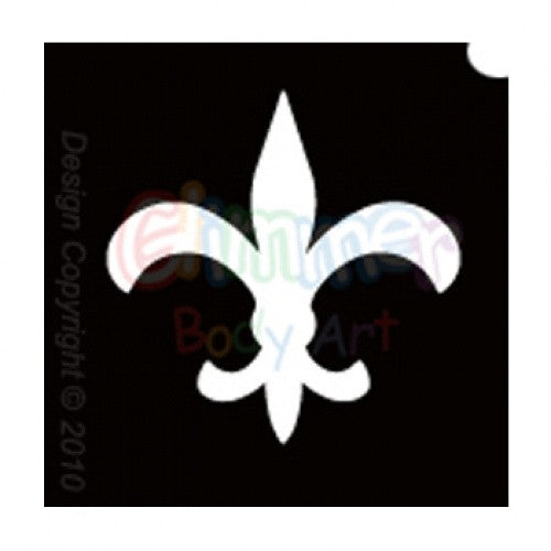 Glimmer Body Art Glitter Tattoo Stencils - Fleur De Lis (5/pack)