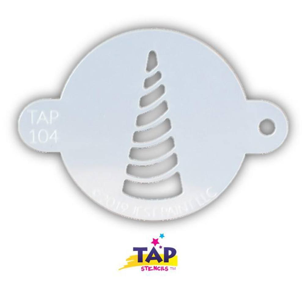 TAP Face Painting Stencil - Unicorn Horn Swirl (104)