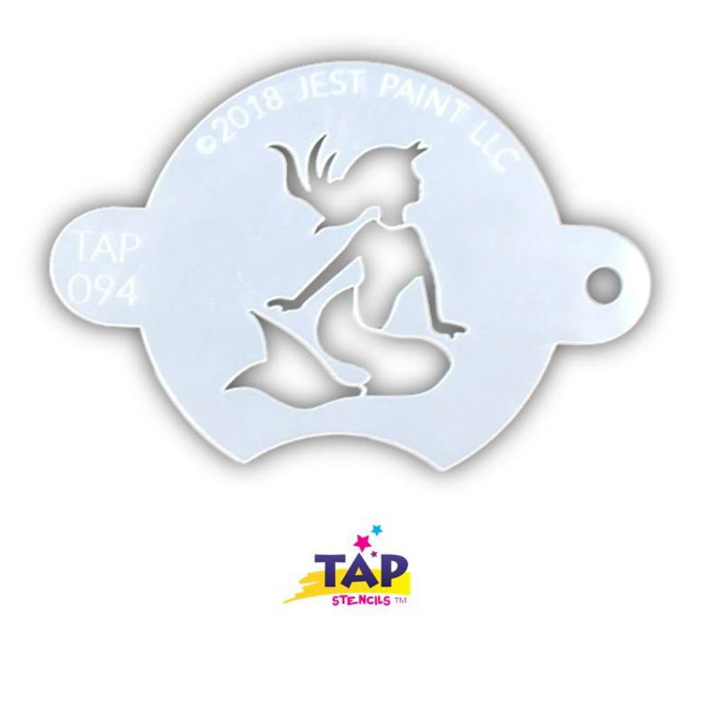 TAP Face Painting Stencil - Sun Bathing Mermaid (094)