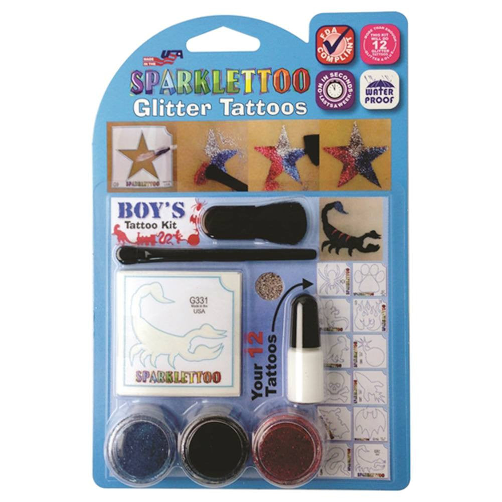 Ruby Red Glitter Tattoo Kit - Boy&#39;s