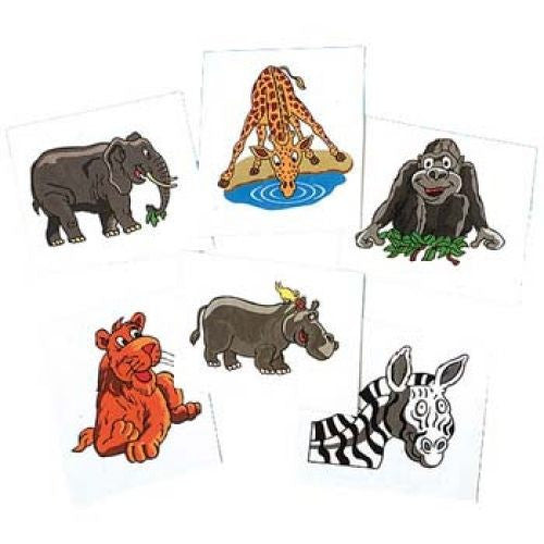 Kids Temporary Tattoos - Wild Animals (144/Pack)