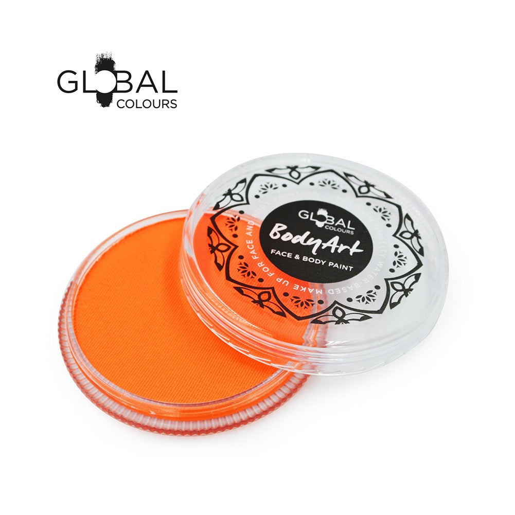 Global Body Art Face Paint -  Neon Orange (32 gm)