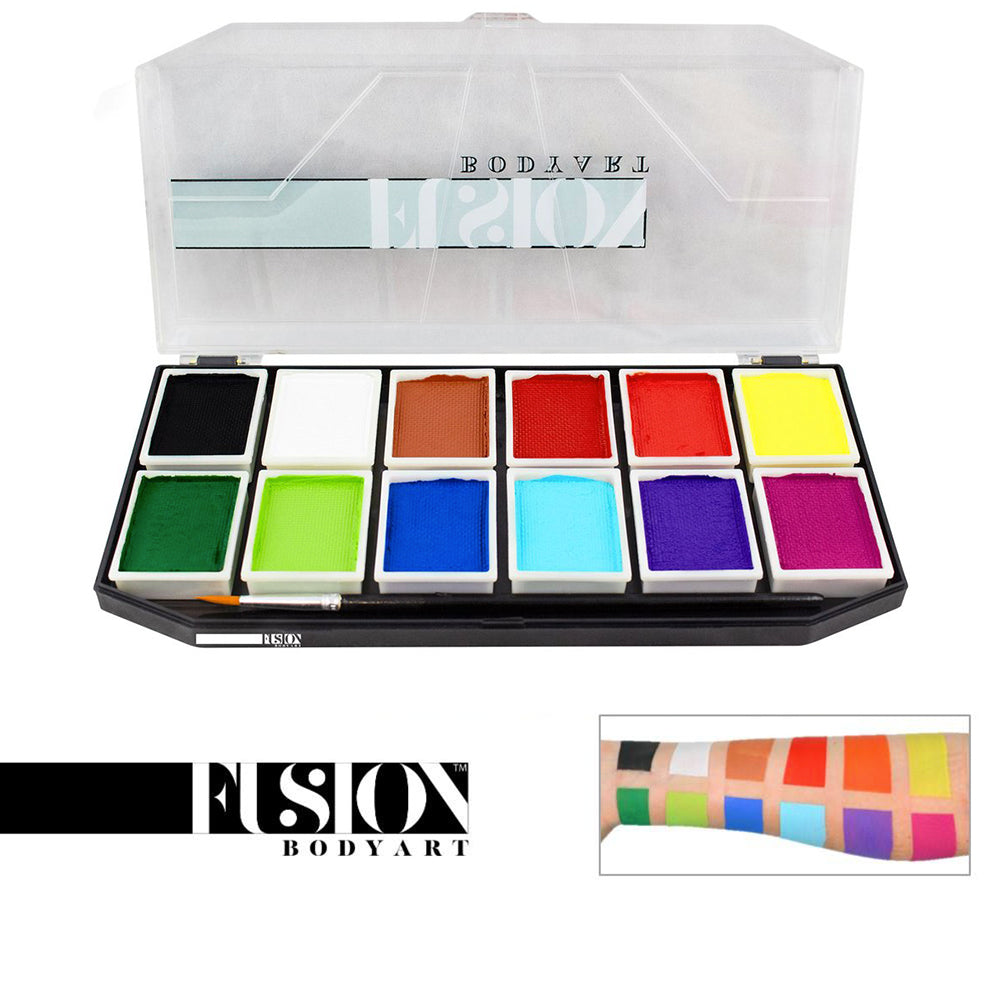 Fusion Body Art Sampler Face Painting Palette (12 Colors/7 gm)