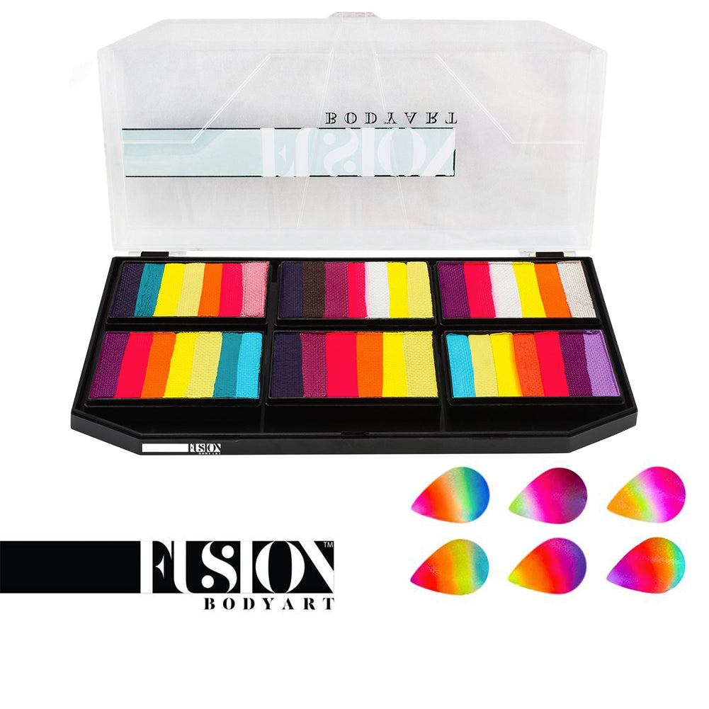 Fusion Body Art Spectrum FX Palette - Leanne&#39;s Vivid Rainbow Petal Palette