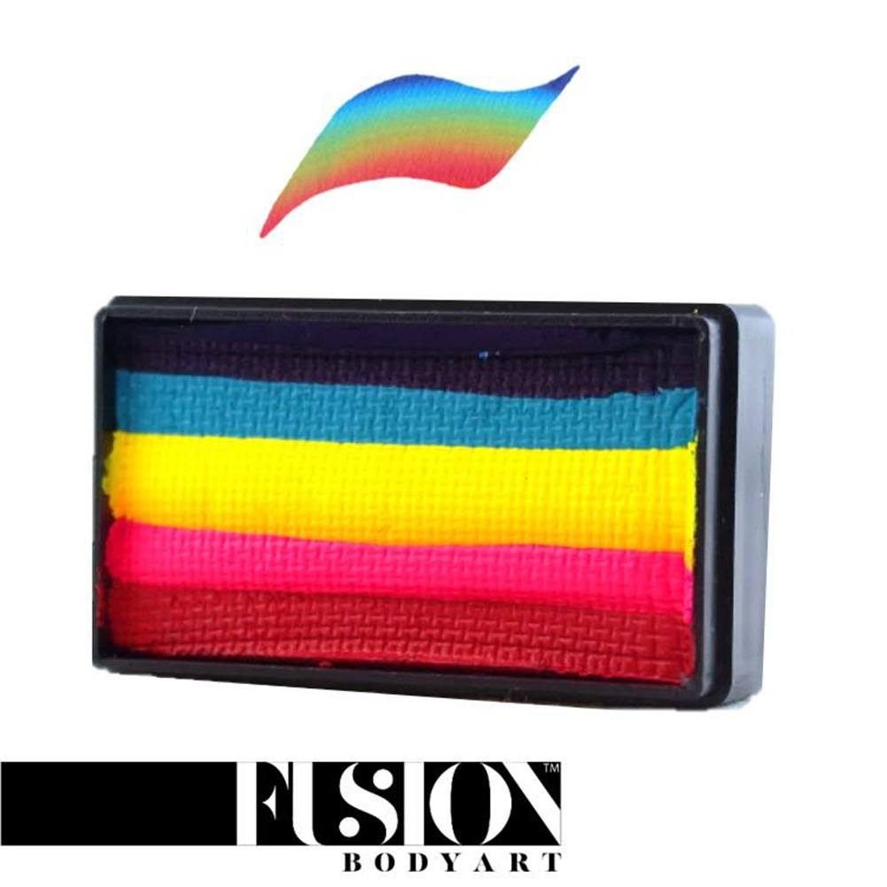 Fusion Body Art FX 1 Stroke Cake - Leanne&#39;s Neon Rainbow (30 gm)