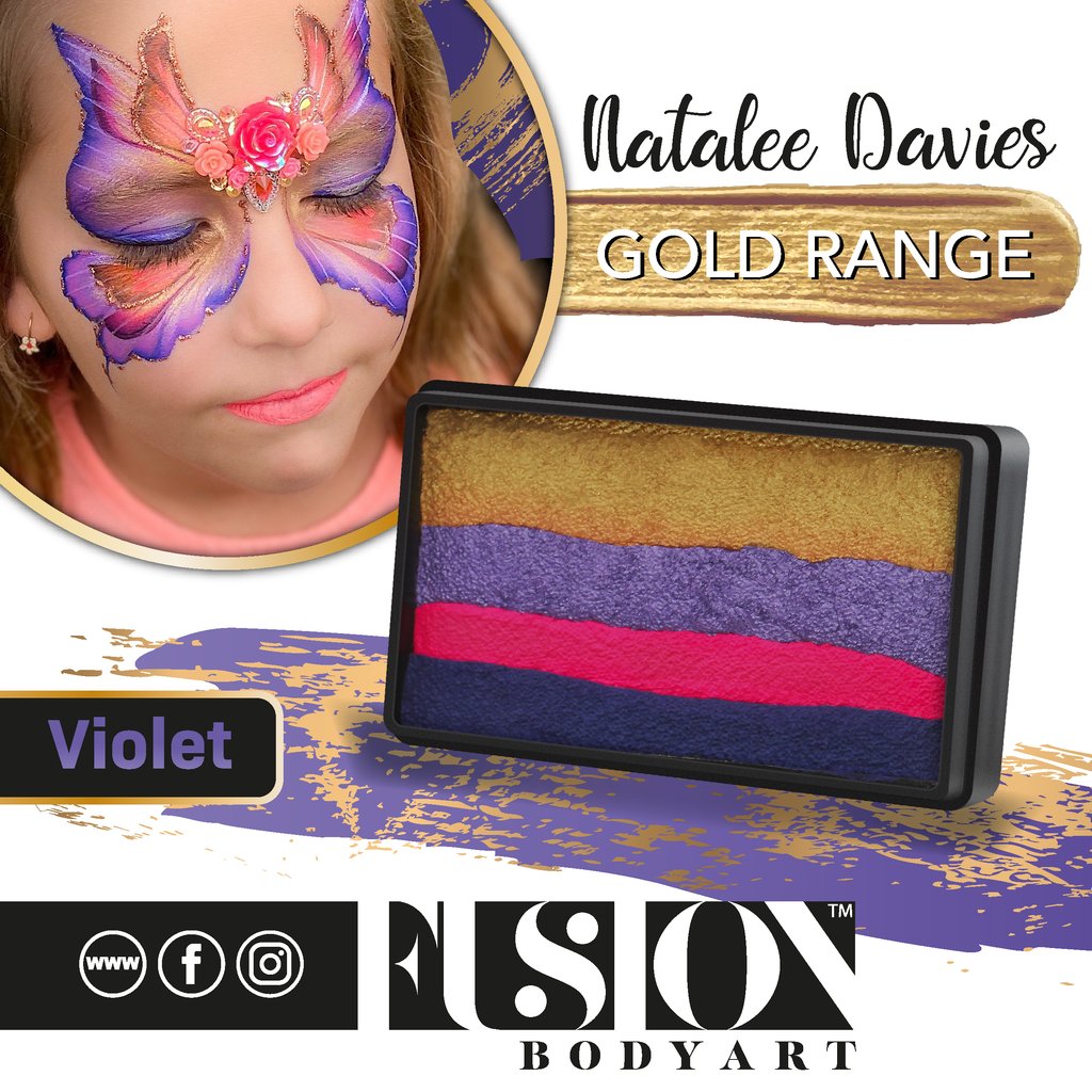 Fusion Body Art Natalee Davies Gold Range Split Cake - Violet (30 gm)