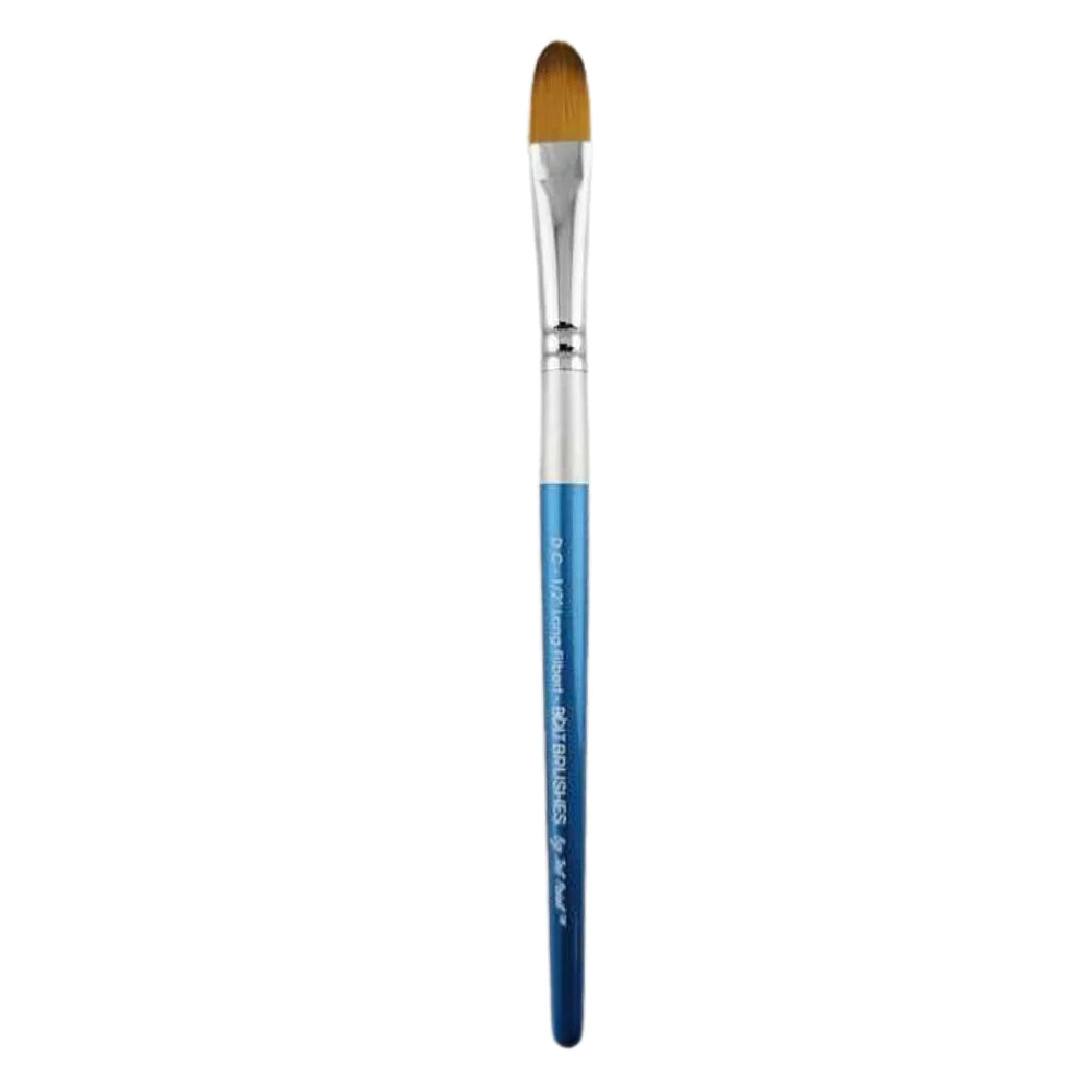 Jest Paint Bolt Face Painting Brush - Diamond Collection Long Filbert (1/2&quot;)