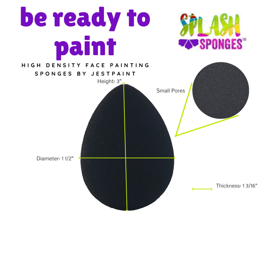 Jest Paint Splash High Density Face Painting Sponges - Droplet (6/pack)