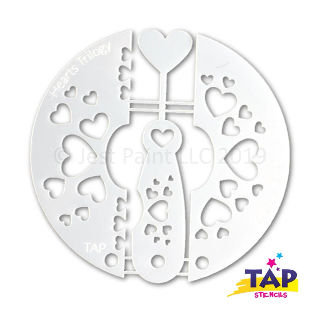 TAP Face Painting Stencil Set - Hearts Trilogy