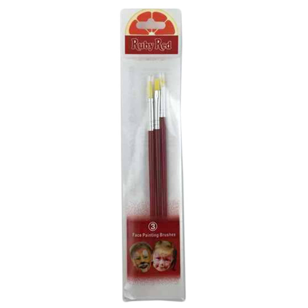 Ruby Red 3-Piece Brush Set