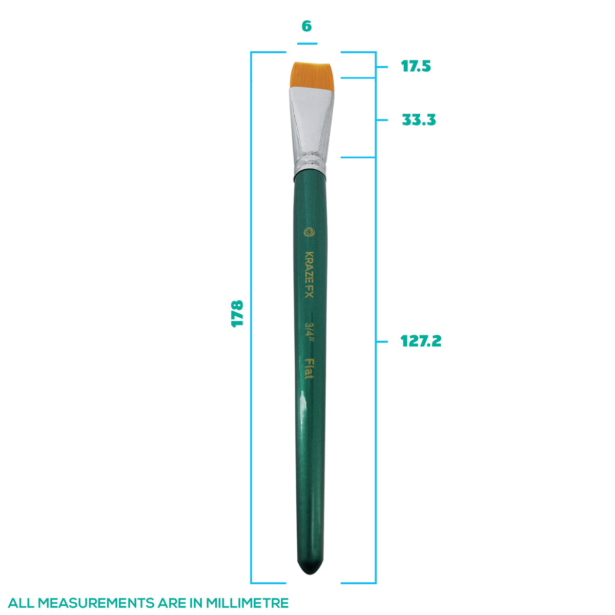 Kraze FX Flat Brush (3/4&quot;)