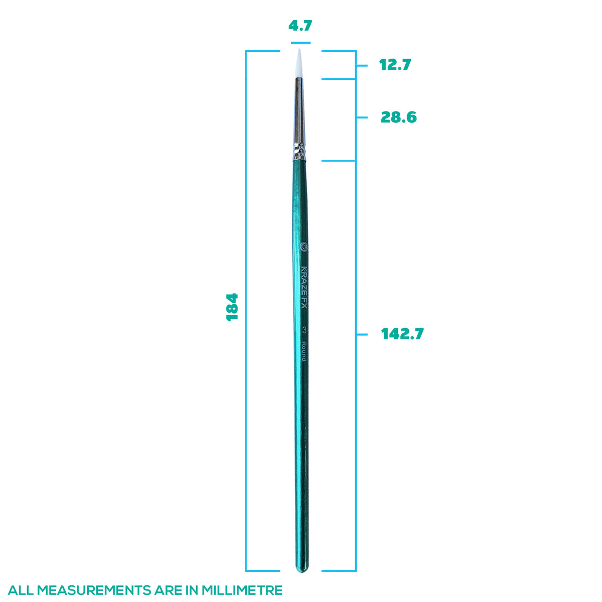 Kraze FX #3 Round Brush (1/16&quot;)