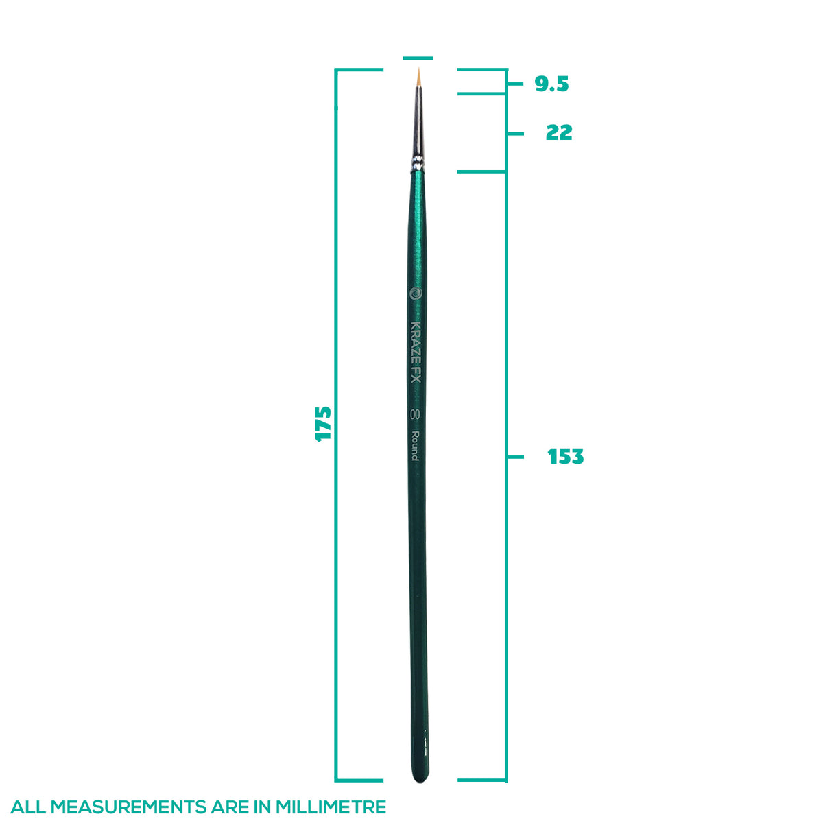 Kraze FX #00 Round Brush (1/16&quot;)