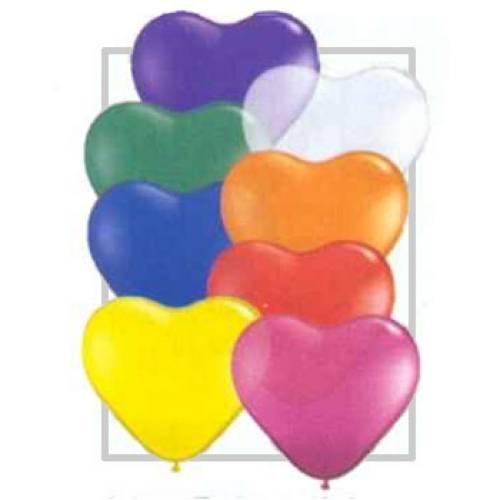 Heart Shaped Balloons - 6&quot; (100/bag)