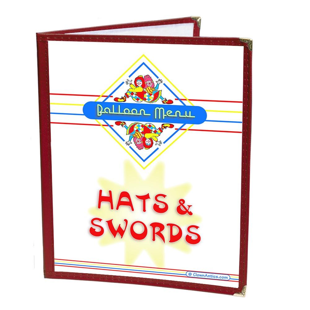 Restaurant Syle Balloon Menu - Hats &amp; Swords