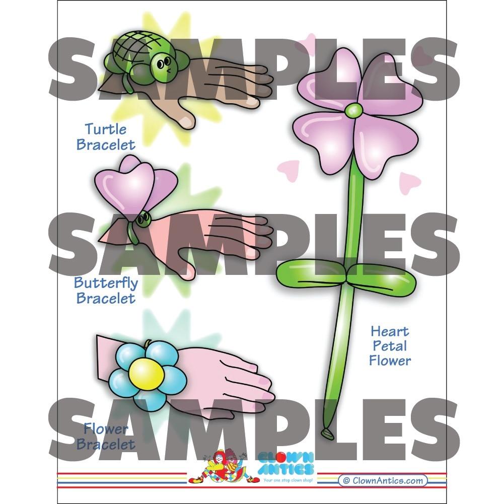 Restaurant Syle Balloon Menu - Wands &amp; Flowers