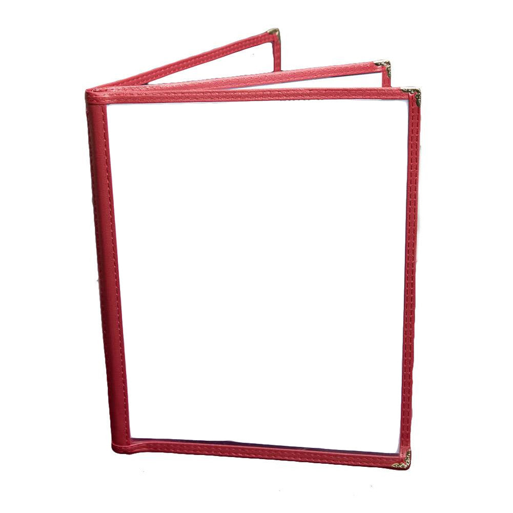 Three Pocket Menu Holder For Face Paint Designs (Burgundy)