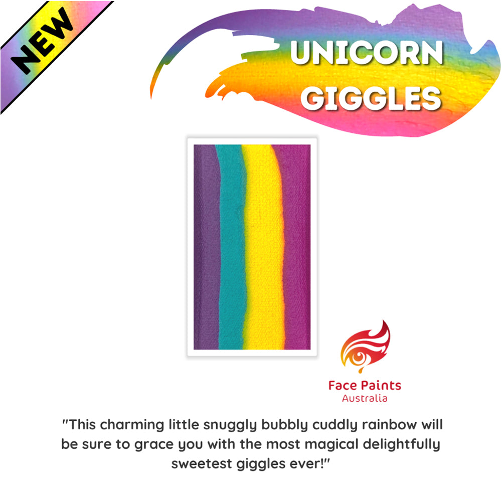 Face Paints Australia Brush Combo Cake - Unicorn Giggles (28g)