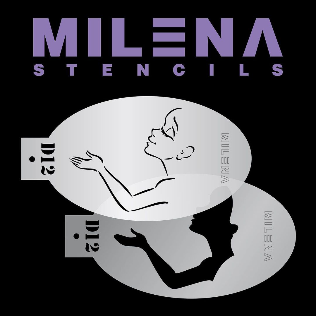 Milena Face Painting Stencils -  Double Stencil - Fairy D12