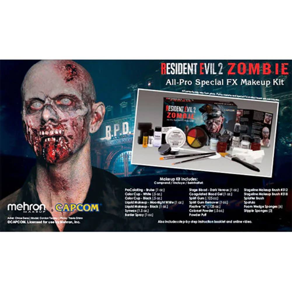 Mehron RESIDENT EVIL 2 ZOMBIE ALL-PRO Makeup Kit