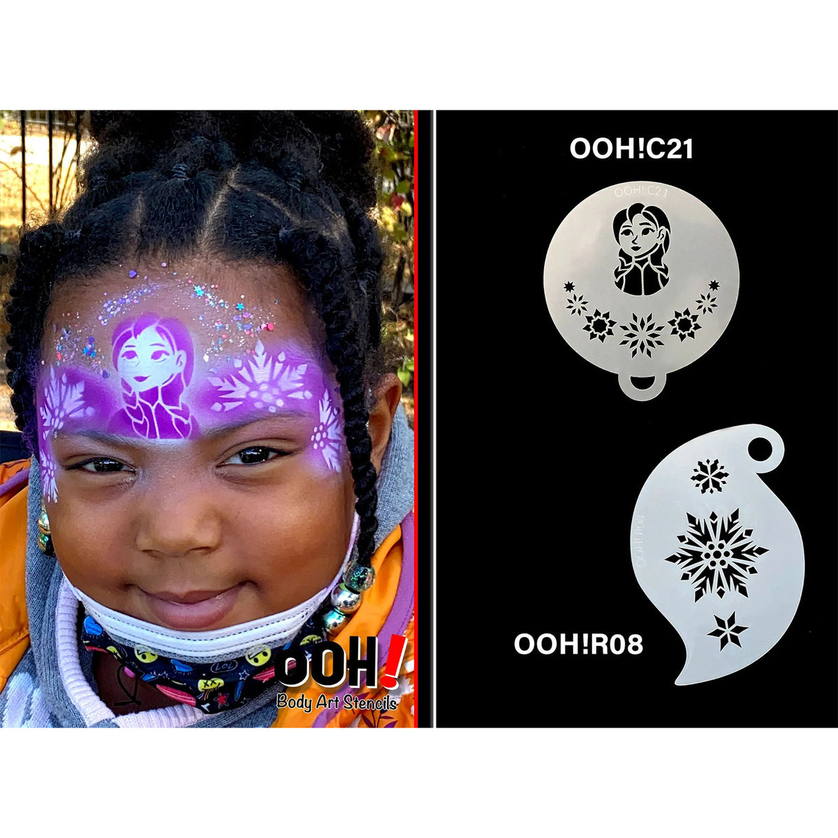 Ooh! Flip Stencil - Snowflake Princess Flip