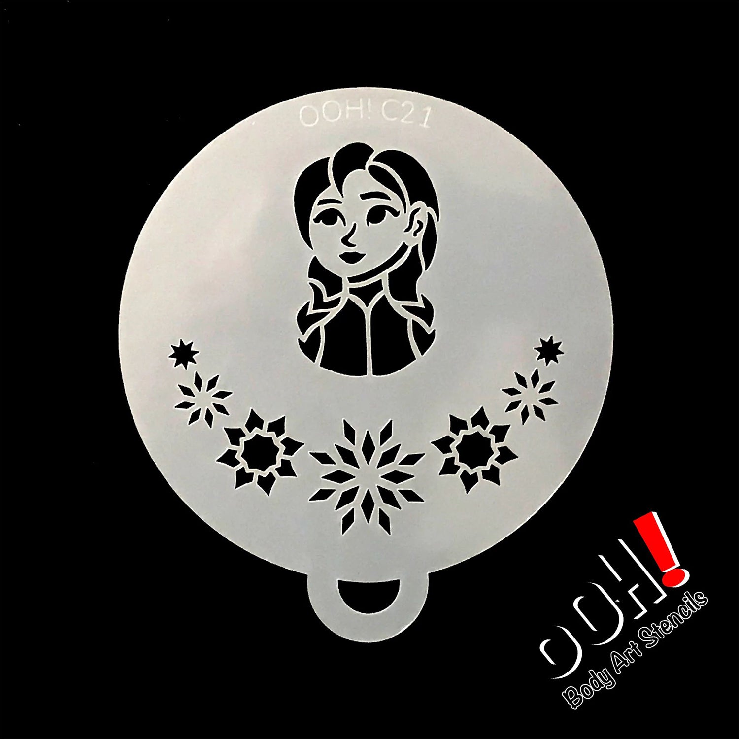 Ooh! Flip Stencil - Snowflake Princess Flip