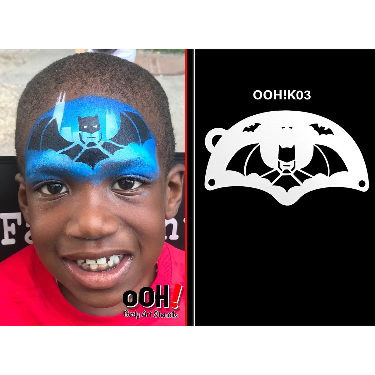 Ooh! Mask Stencil - Bat Hero