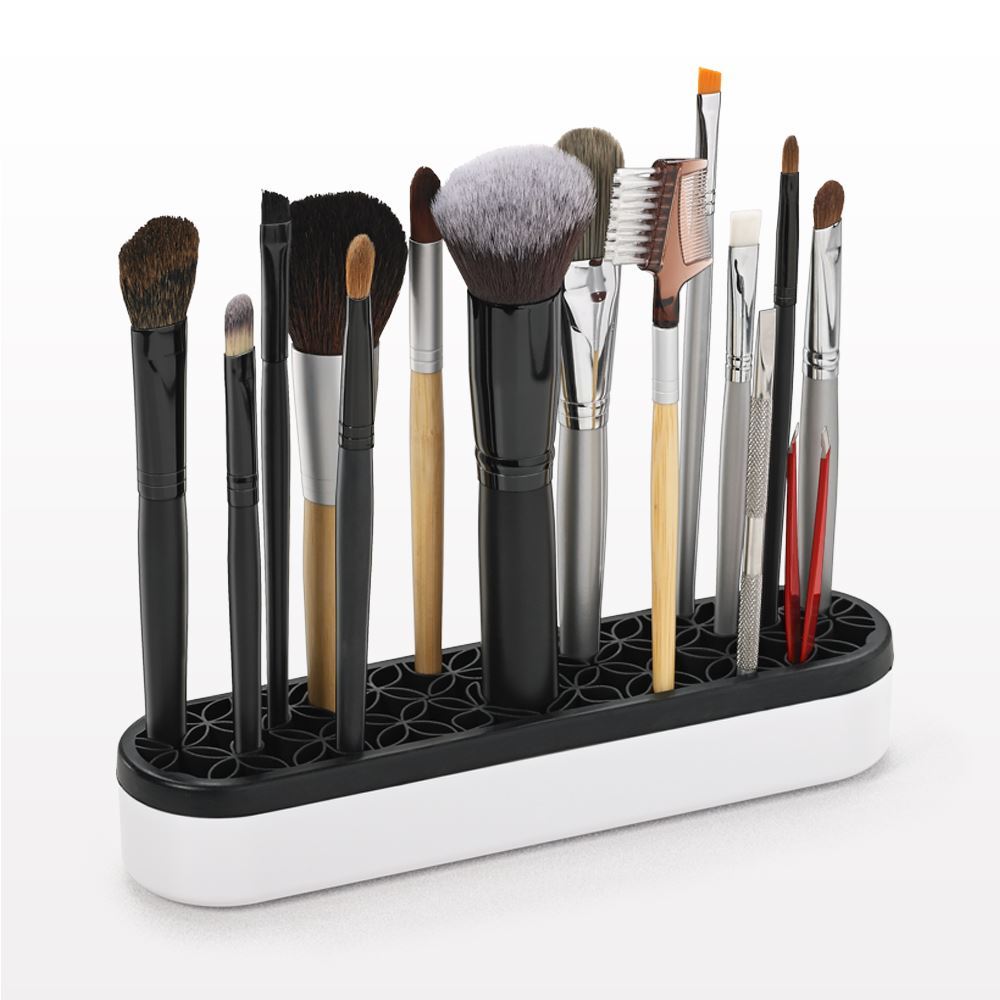 Qosmedix Beauty Tool Organizer (Black &amp; White)