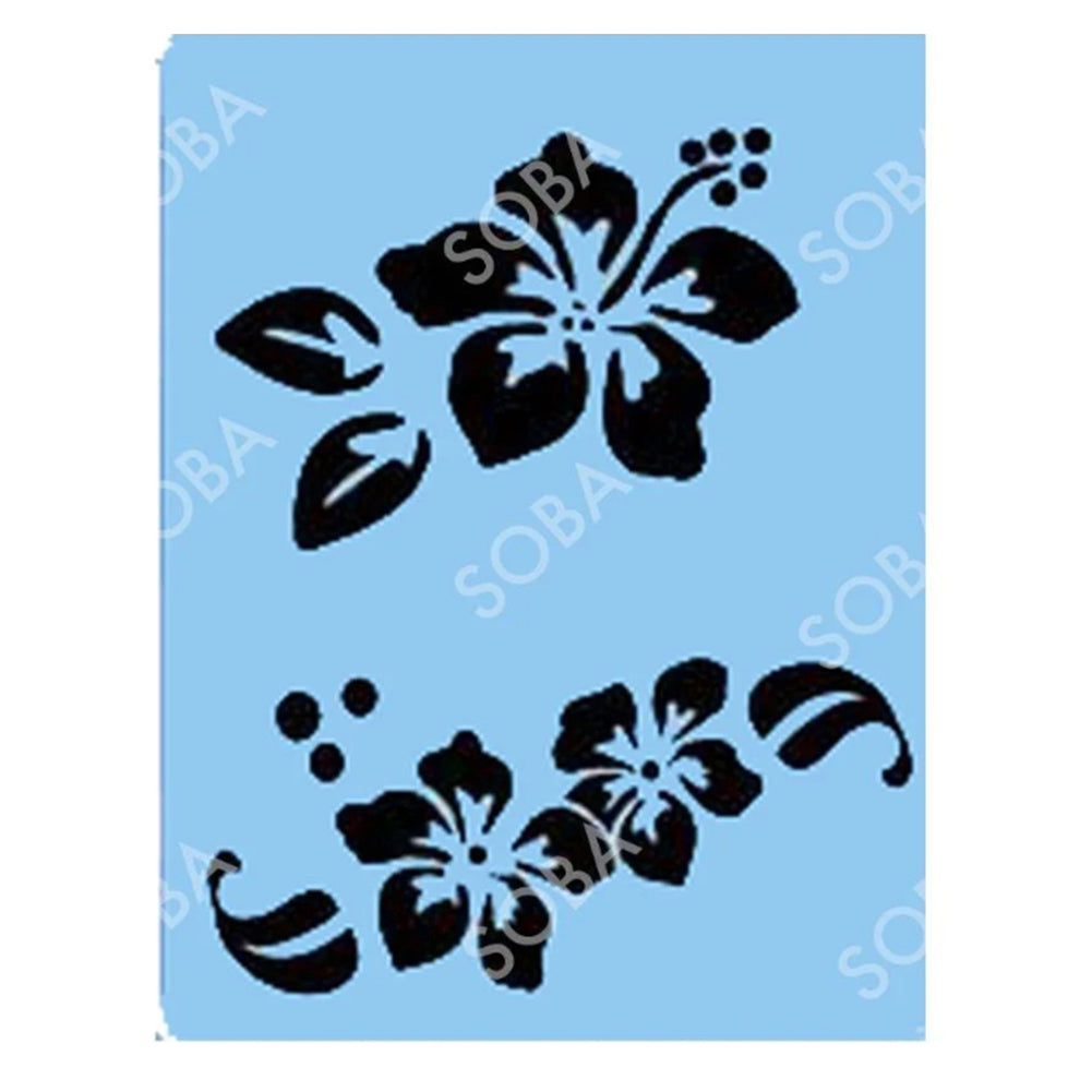 SOBA Quick EZ Face Painting Stencil - Hibiscus