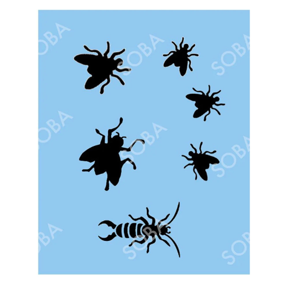 SOBA Quick EZ Face Painting Stencil - Flies