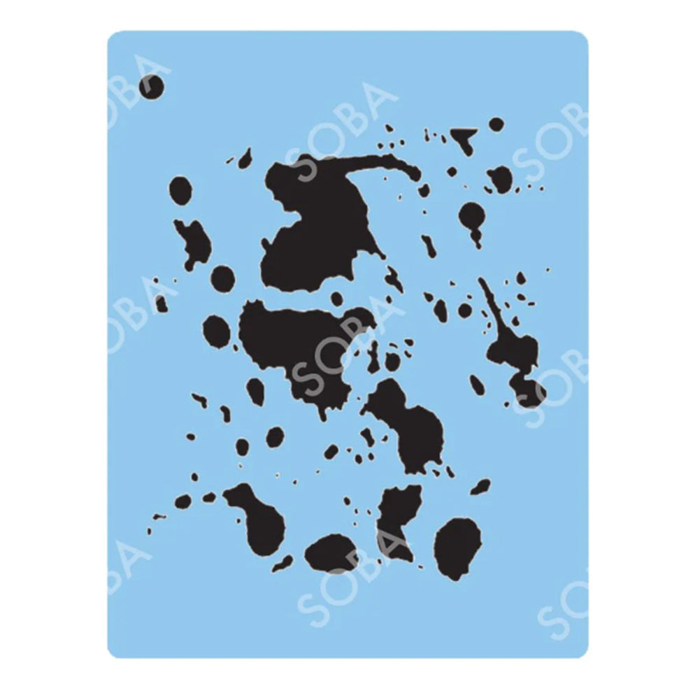 SOBA Quick EZ Face Painting Stencil - Splats 1