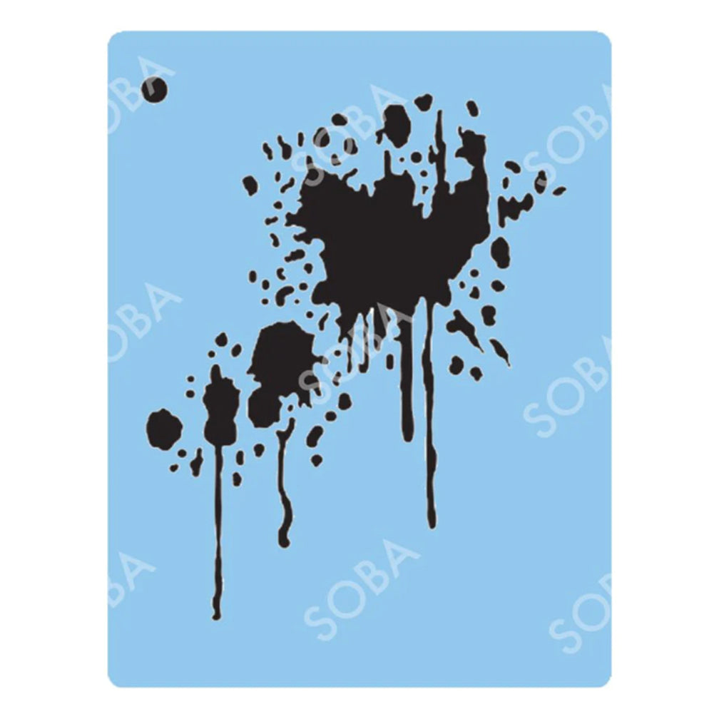 SOBA Quick EZ Face Painting Stencil - Splats 2