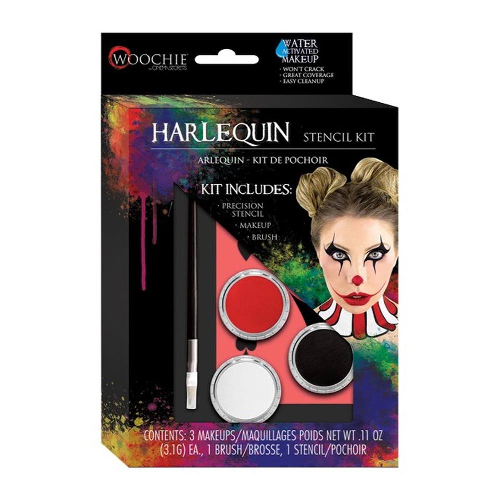 Woochie Halloween Makeup Stencil Kit - Harlequin