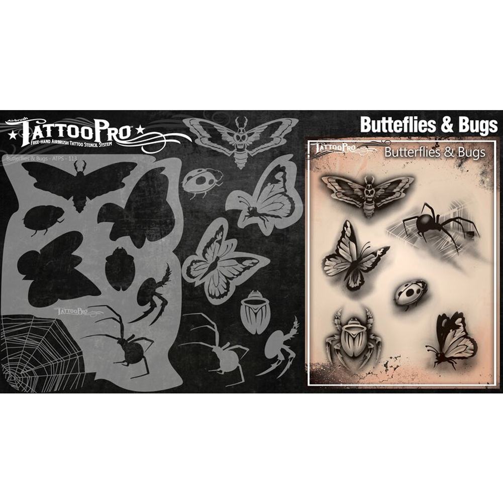 Tattoo Pro Series 2  Stencils - Butterflies &amp; Bugs