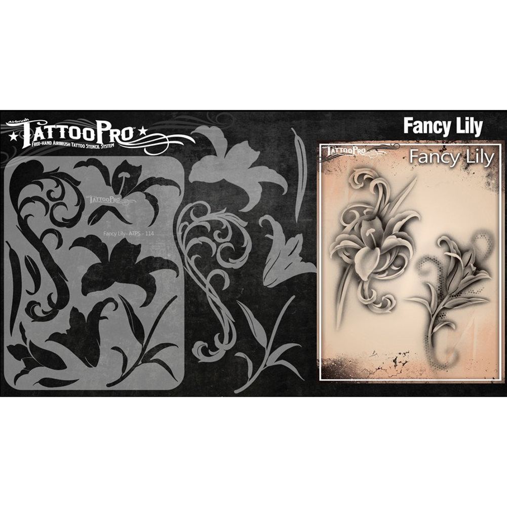 Tattoo Pro Series 2  Stencils - Fancy Lily