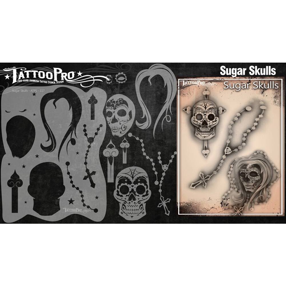 Tattoo Pro Series 2 Stencils - Sugar Skulls