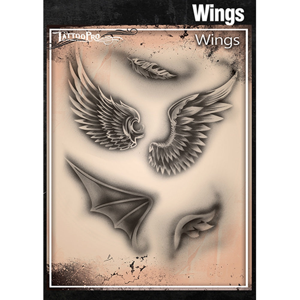 Tattoo Pro Series 2  Stencils - Wings