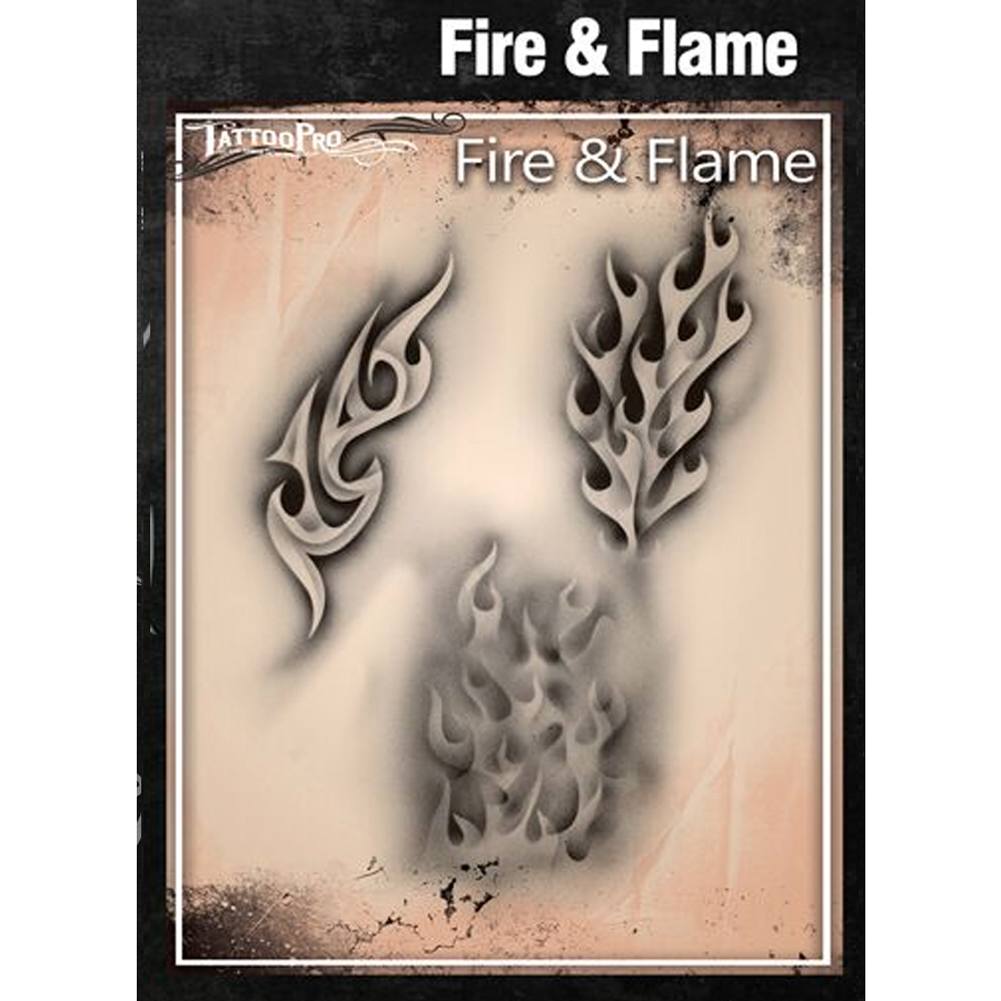 Tattoo Pro Series 2  Stencils - Fire &amp; Flame