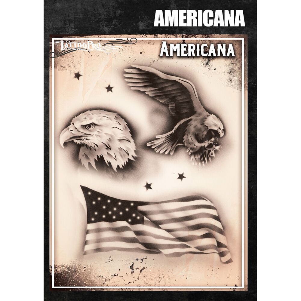 Tattoo Pro Series 4 Stencils - Americana