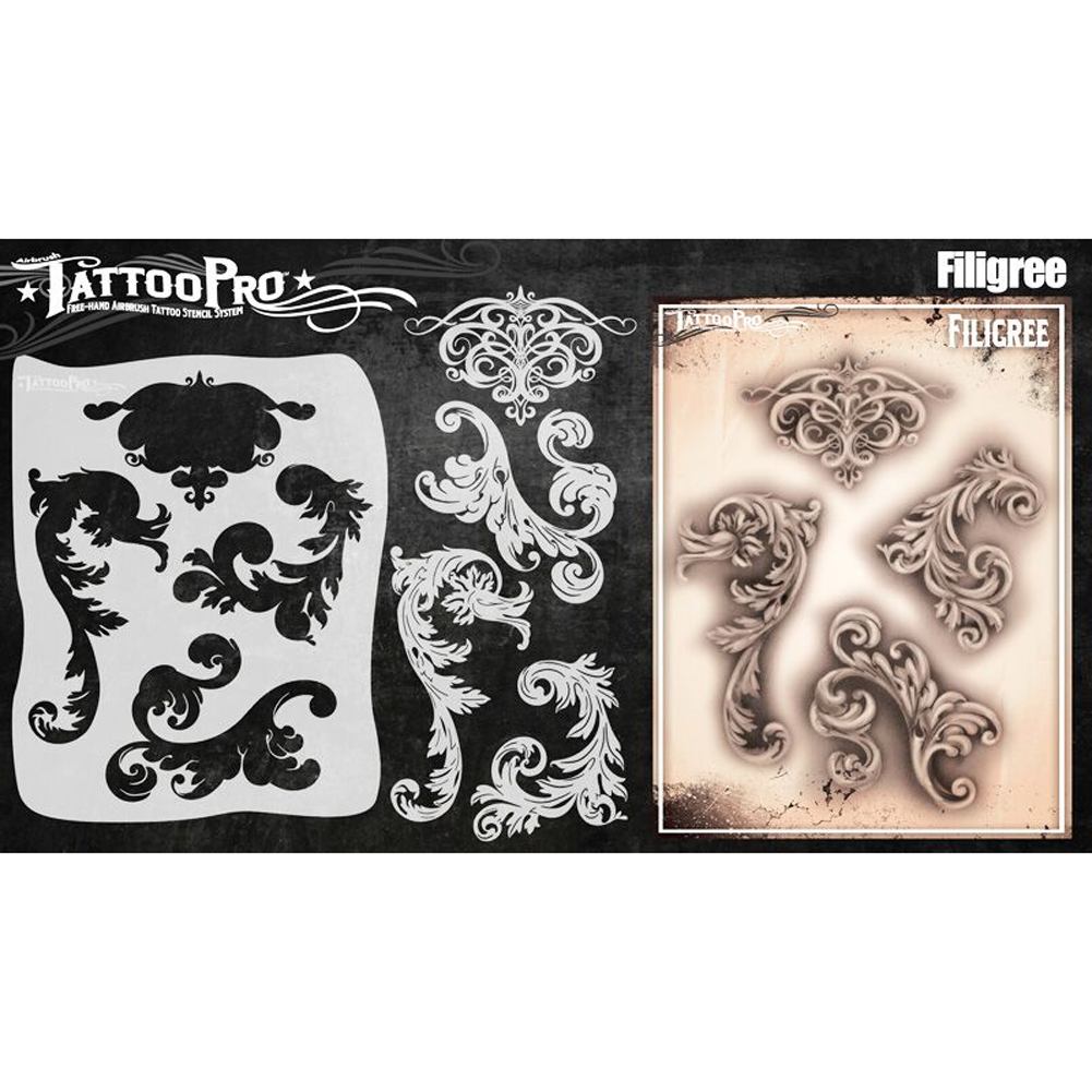 Tattoo Pro Series 5 Stencils - Filigree & Flair