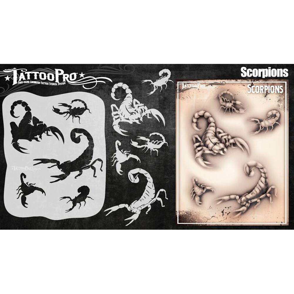 Tattoo Pro Series 5 Stencils - Scorpions