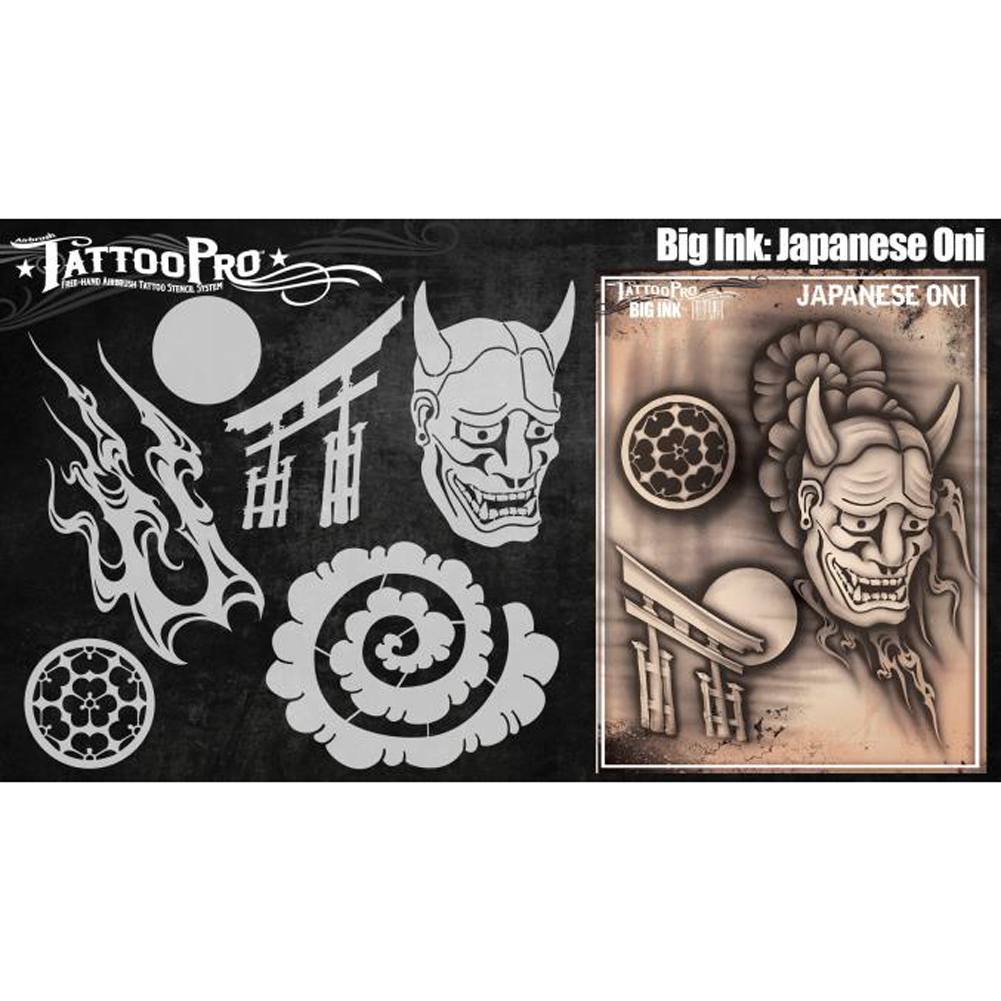 Tattoo Pro BIG INK Stencils - Japanese Oni