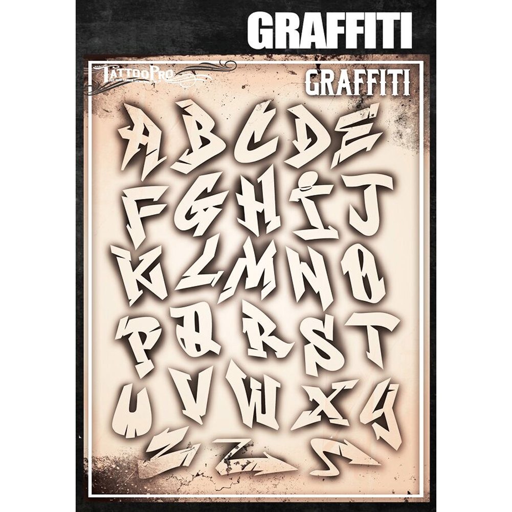 Tattoo Pro Font  Stencils - Graffiti letters Set