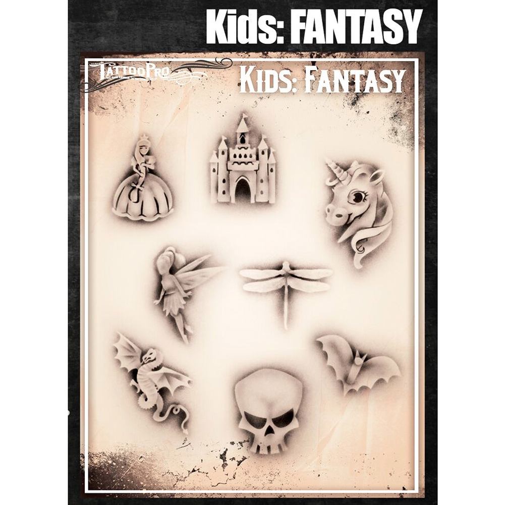 Tattoo Pro Kids Series Stencils - Fantasy