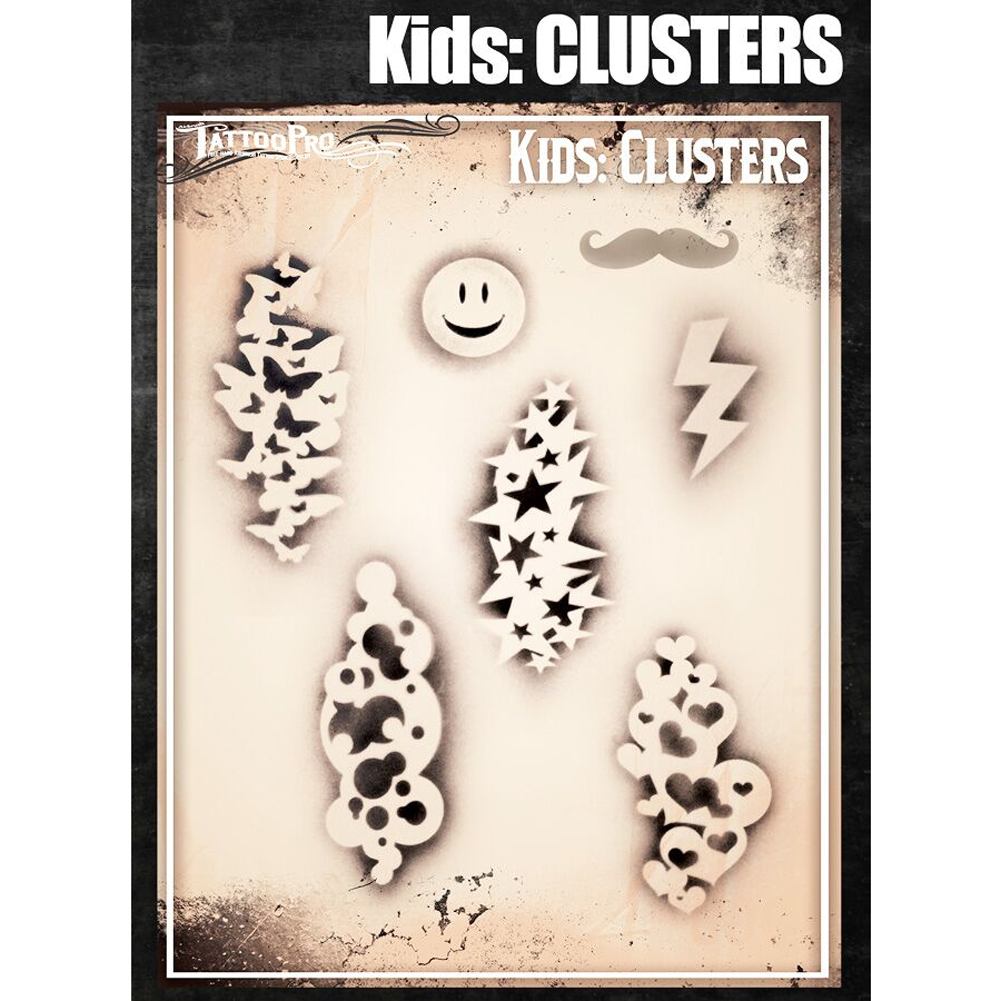 Tattoo Pro Kids Series Stencils - Clusters